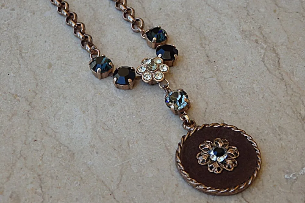 Rose gold lariat necklace