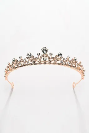 Rose Gold Rhinestone Tiara
