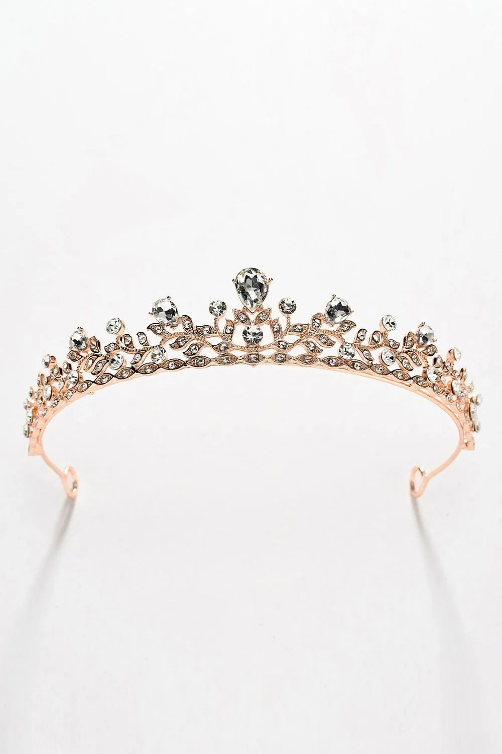 Rose Gold Rhinestone Tiara