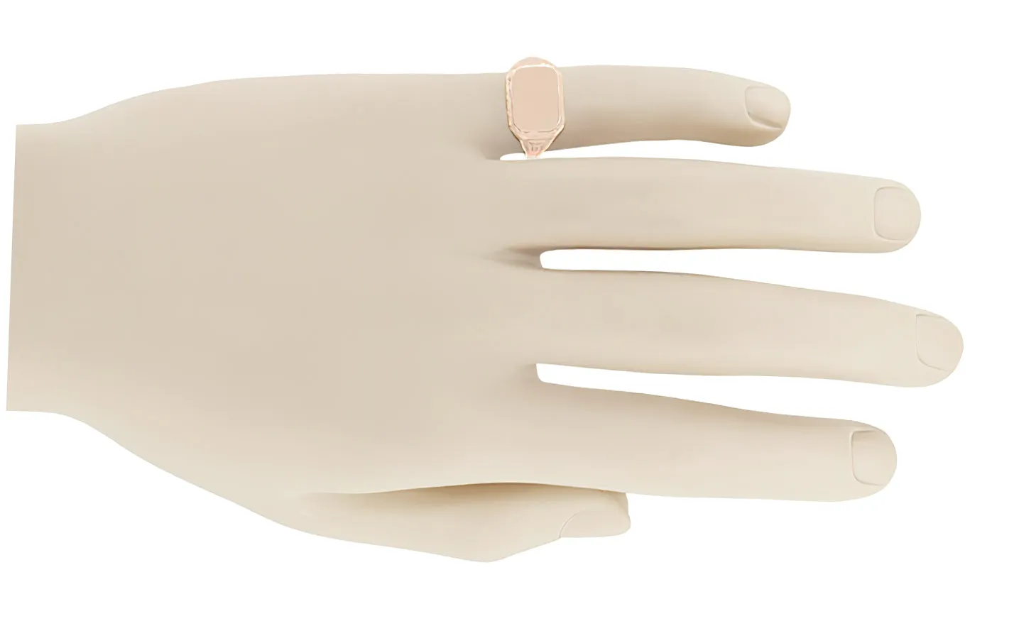Rose Gold Victorian East to West Rectangular Seal Signet Ring