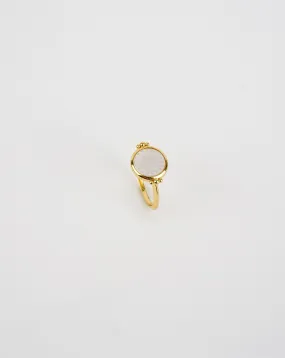Sea Shell Print Pearl Ring