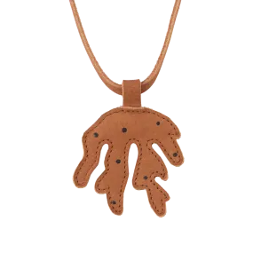 Senna Necklace | Coral | Walnut Nubuck