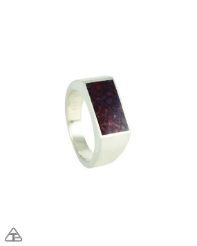 Signet Ring: Inlay Dinosaur Bone Size 10