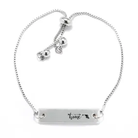 Silver Home is Maryland Adjustable Bar Bracelet