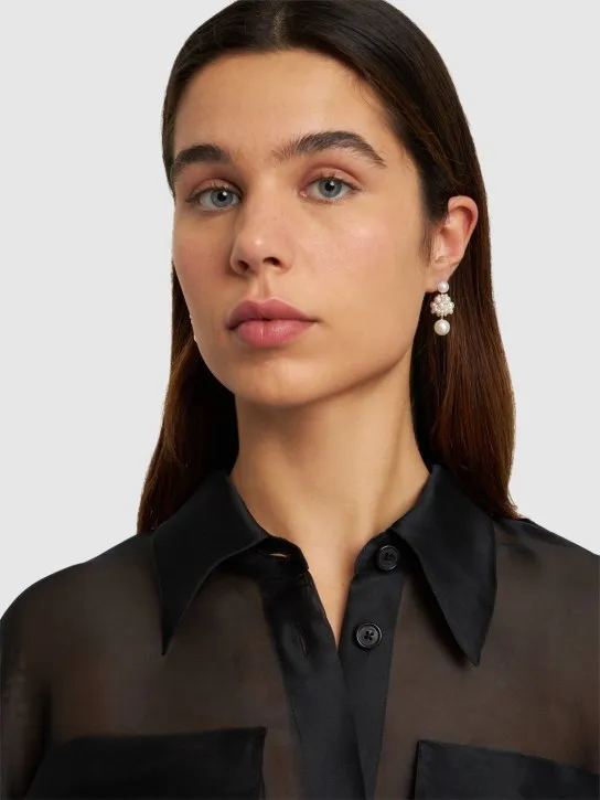 Sophie Bille Brahe   Dora 14kt gold &amp; pearl earrings 