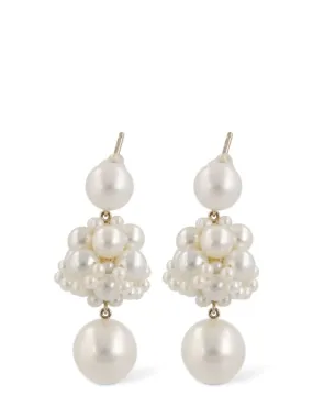 Sophie Bille Brahe   Dora 14kt gold &amp; pearl earrings 
