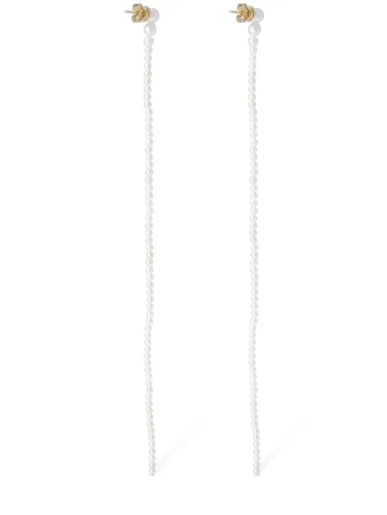 Sophie Bille Brahe   Grande Promenade 14kt &amp; pearl earrings 