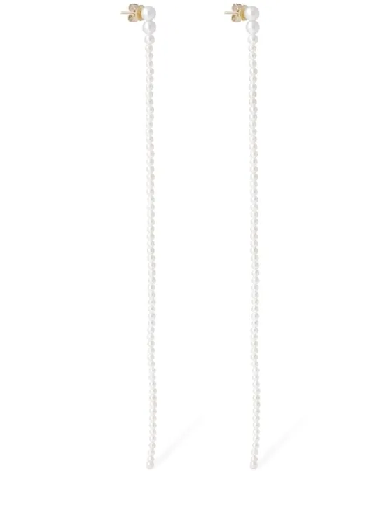 Sophie Bille Brahe   Grande Promenade 14kt &amp; pearl earrings 