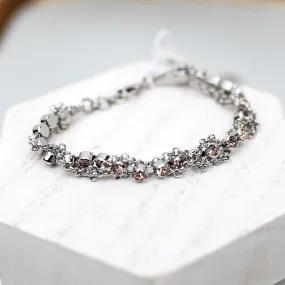 Sorrelli | Brandi Classic Tennis Bracelet in Palladium Silver Tone and Snow Bunny