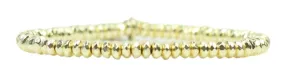 Stacker Stretch Bracelet - 4mm Gold Slice