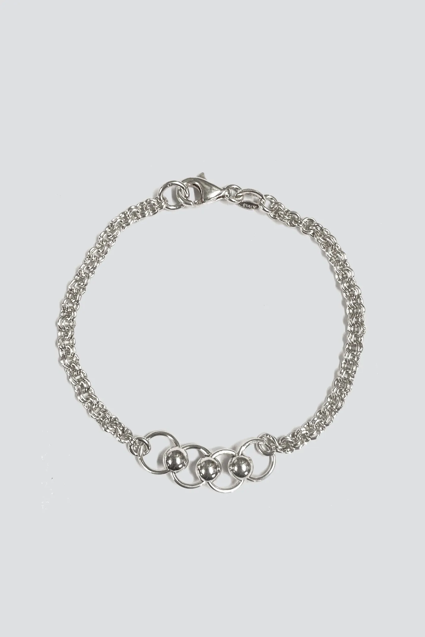 Sterling Silver Beaded Rolo Chain