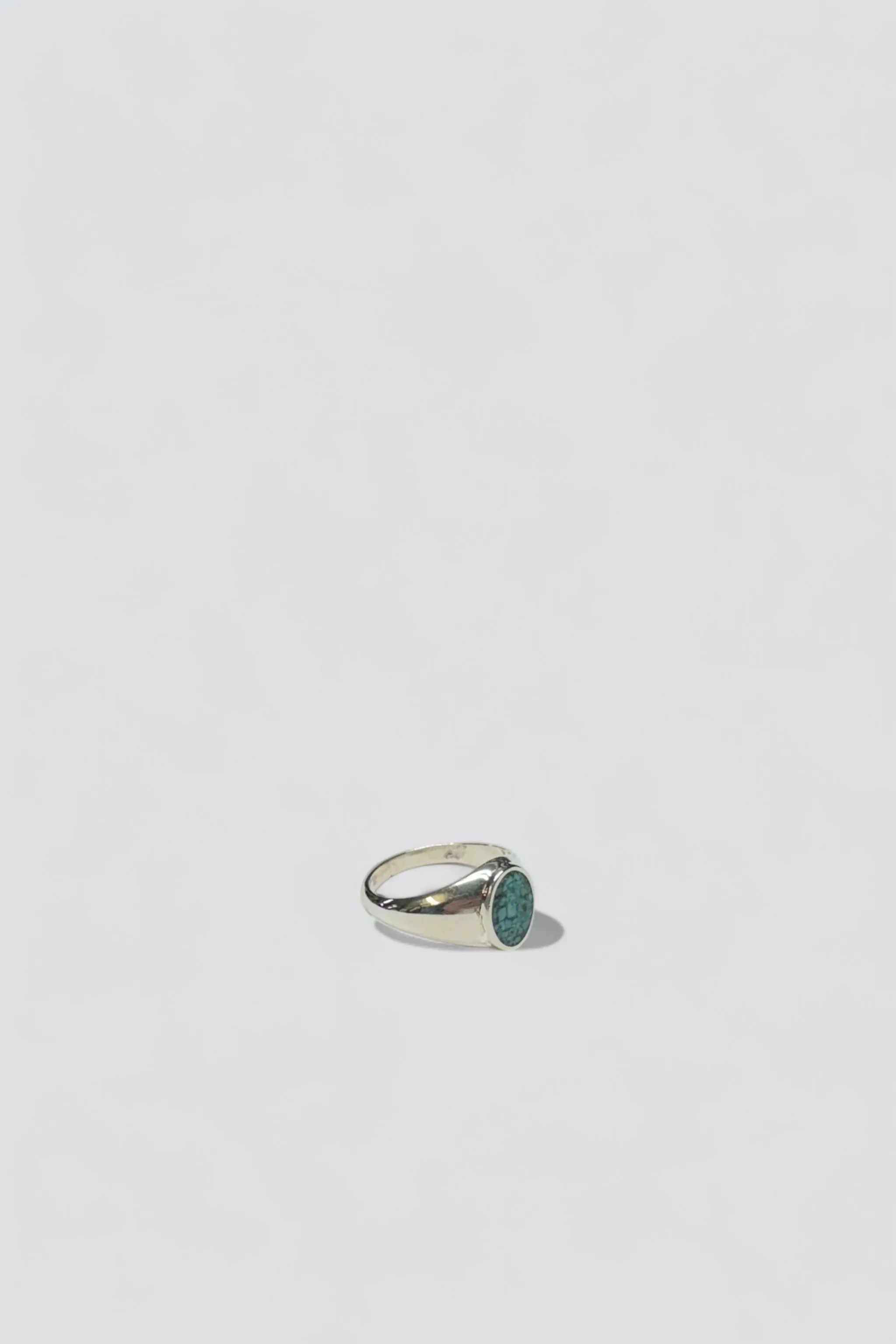 Sterling Silver Turquoise Small Signet Ring
