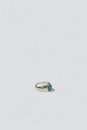 Sterling Silver Turquoise Small Signet Ring