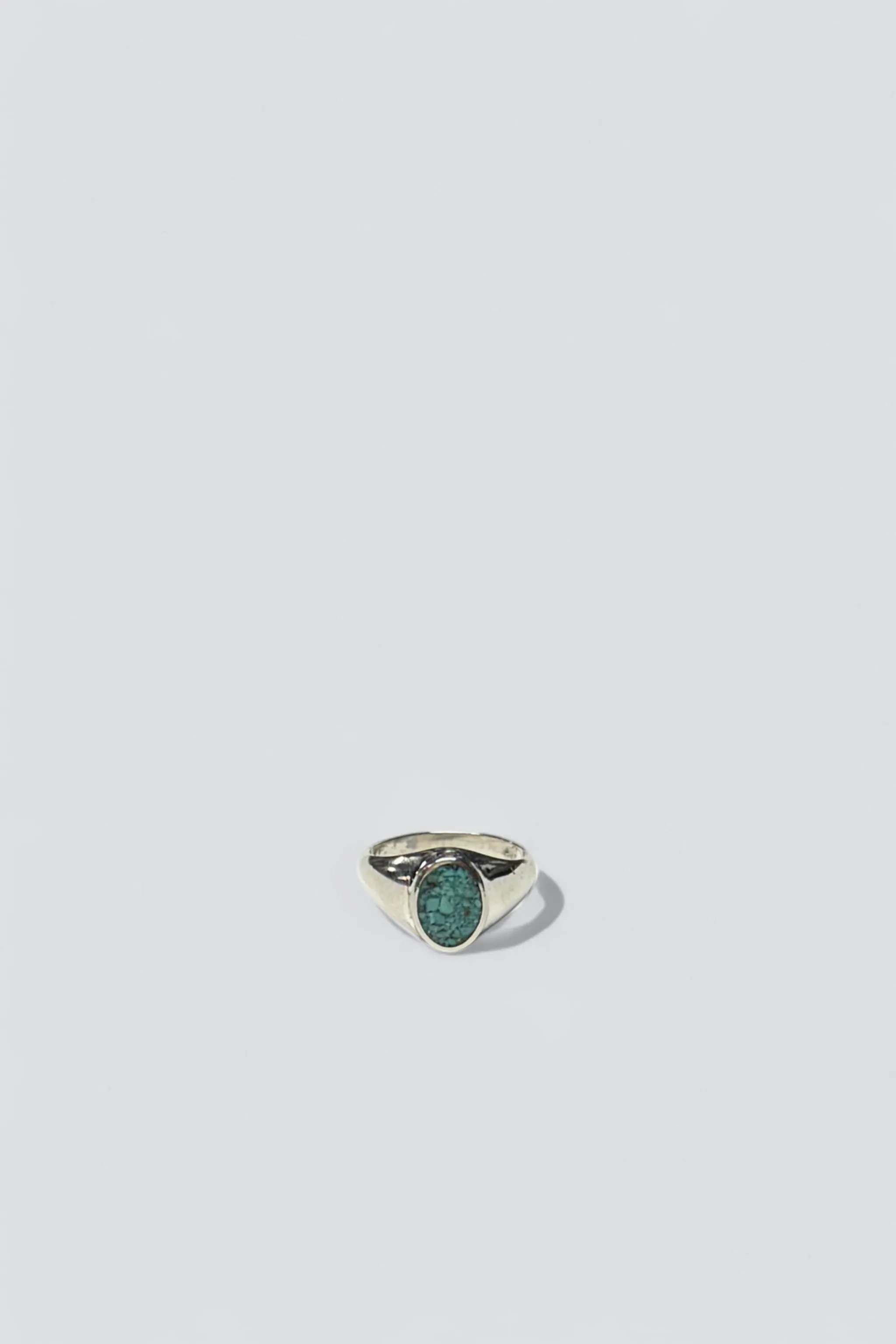 Sterling Silver Turquoise Small Signet Ring