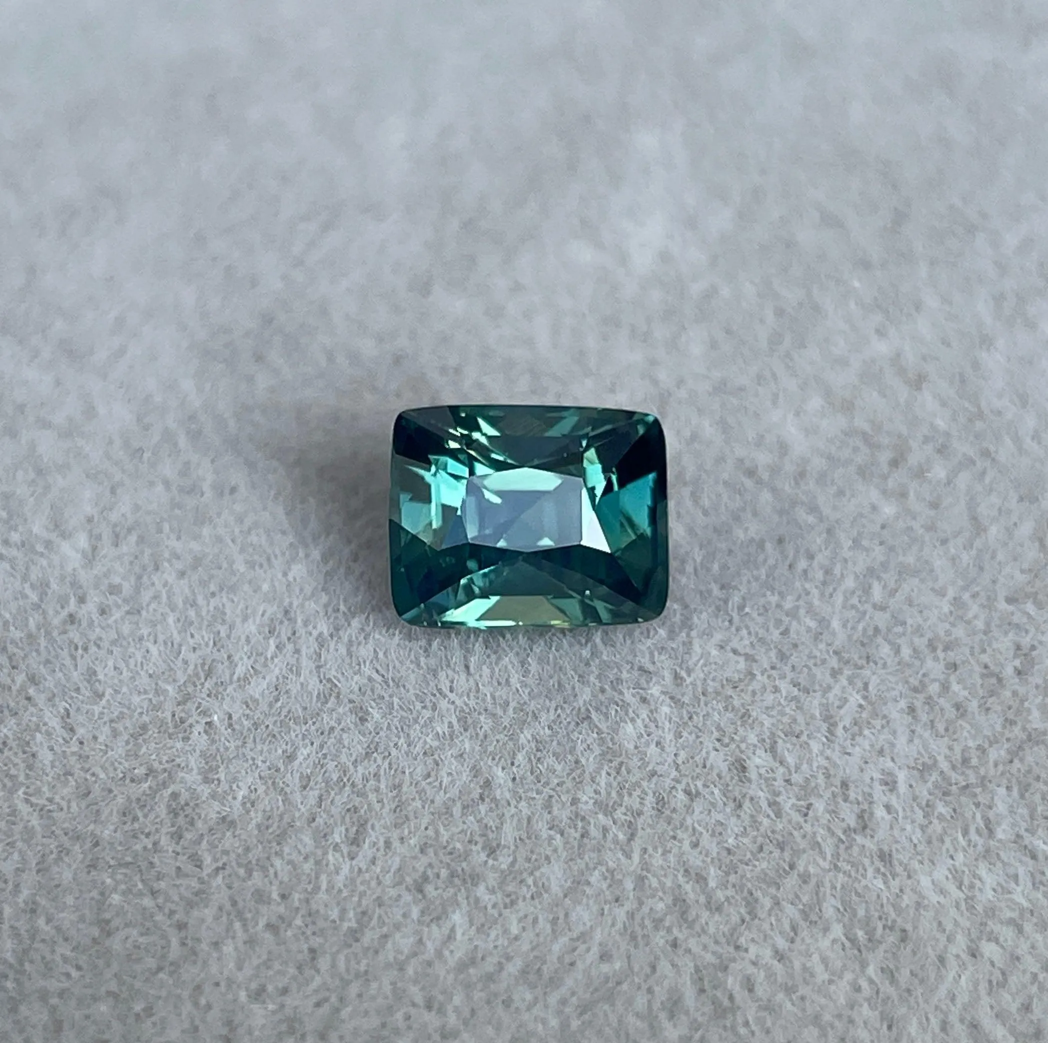 Stunning 2.02 ct Blue Green Sapphire Cushion cut for Engagement Ring, The Appeal of Rich Bluish-Green and Greenish-Blue Sapphires