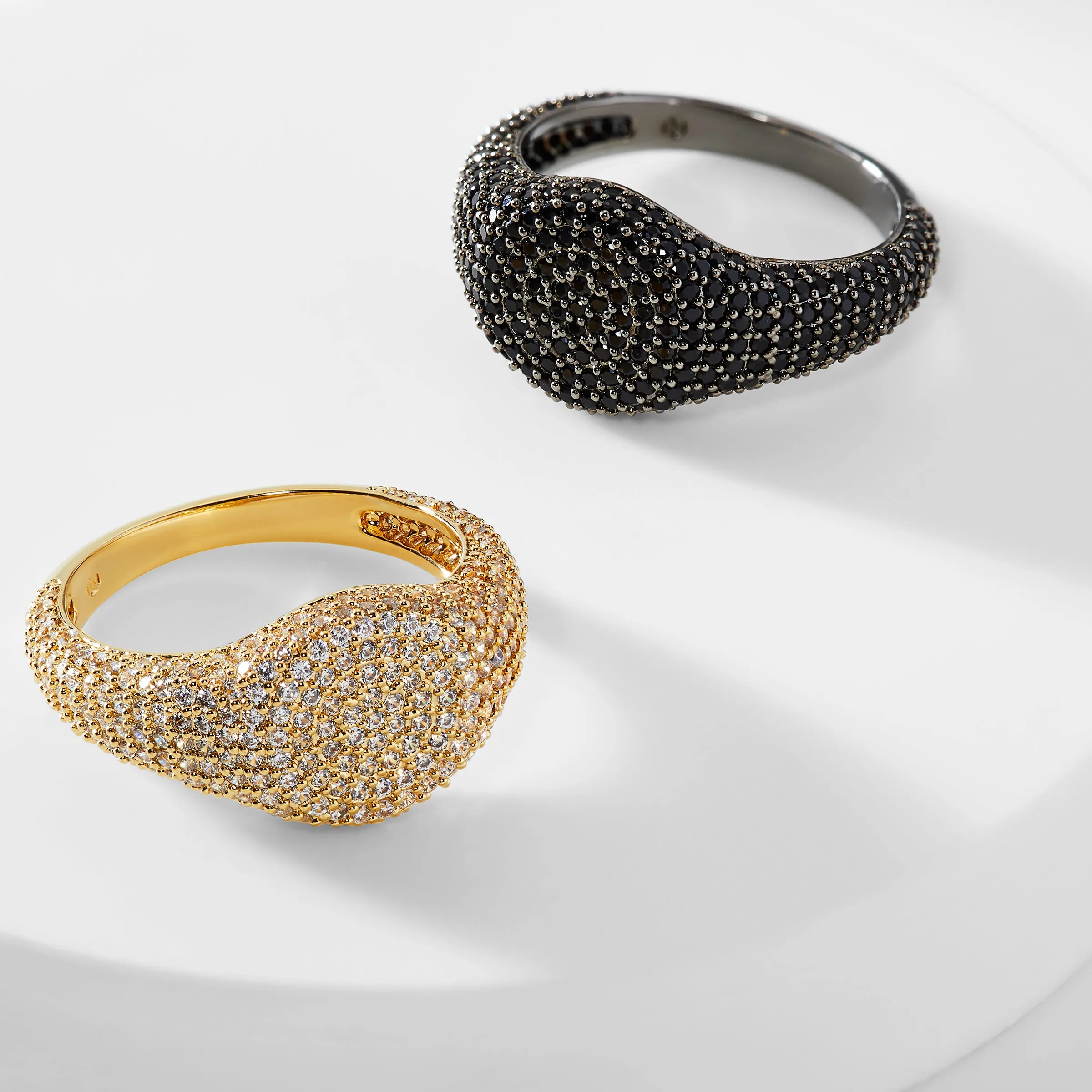 SUPERSTACK BLACK PAVE CZ SIGNET RING