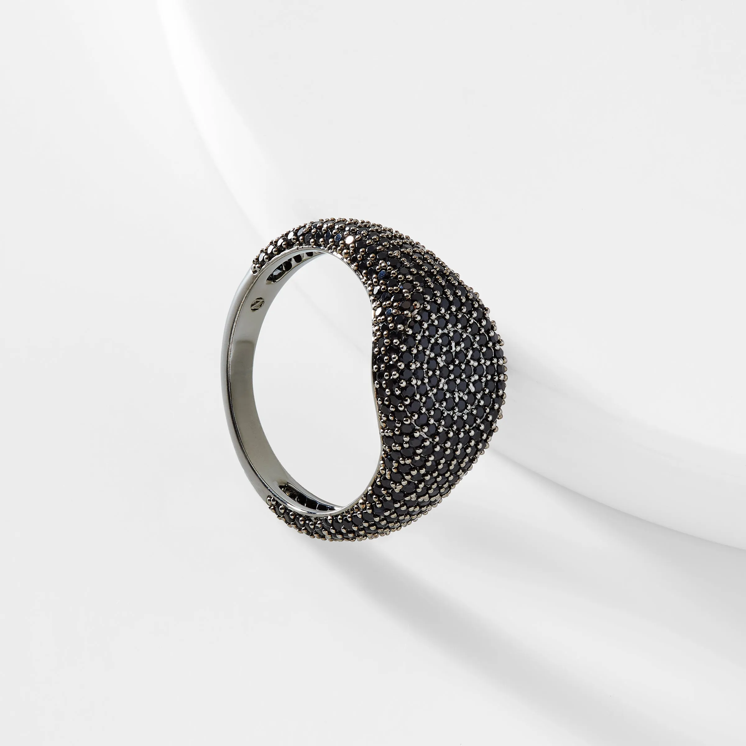 SUPERSTACK BLACK PAVE CZ SIGNET RING