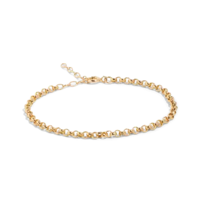 THE RILEY ROLO BRACELET - Solid 14k gold