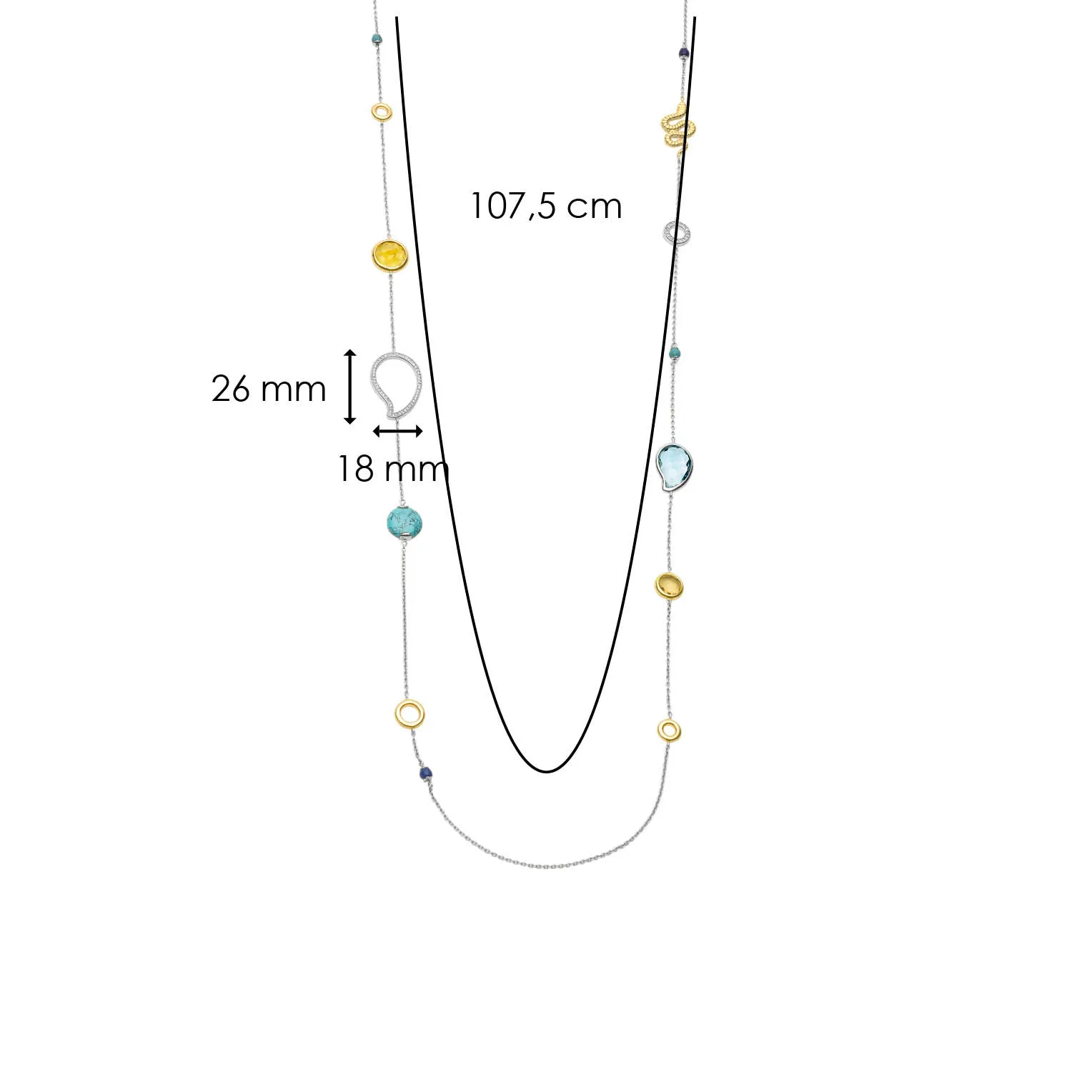 TI SENTO Necklace 3922TQ