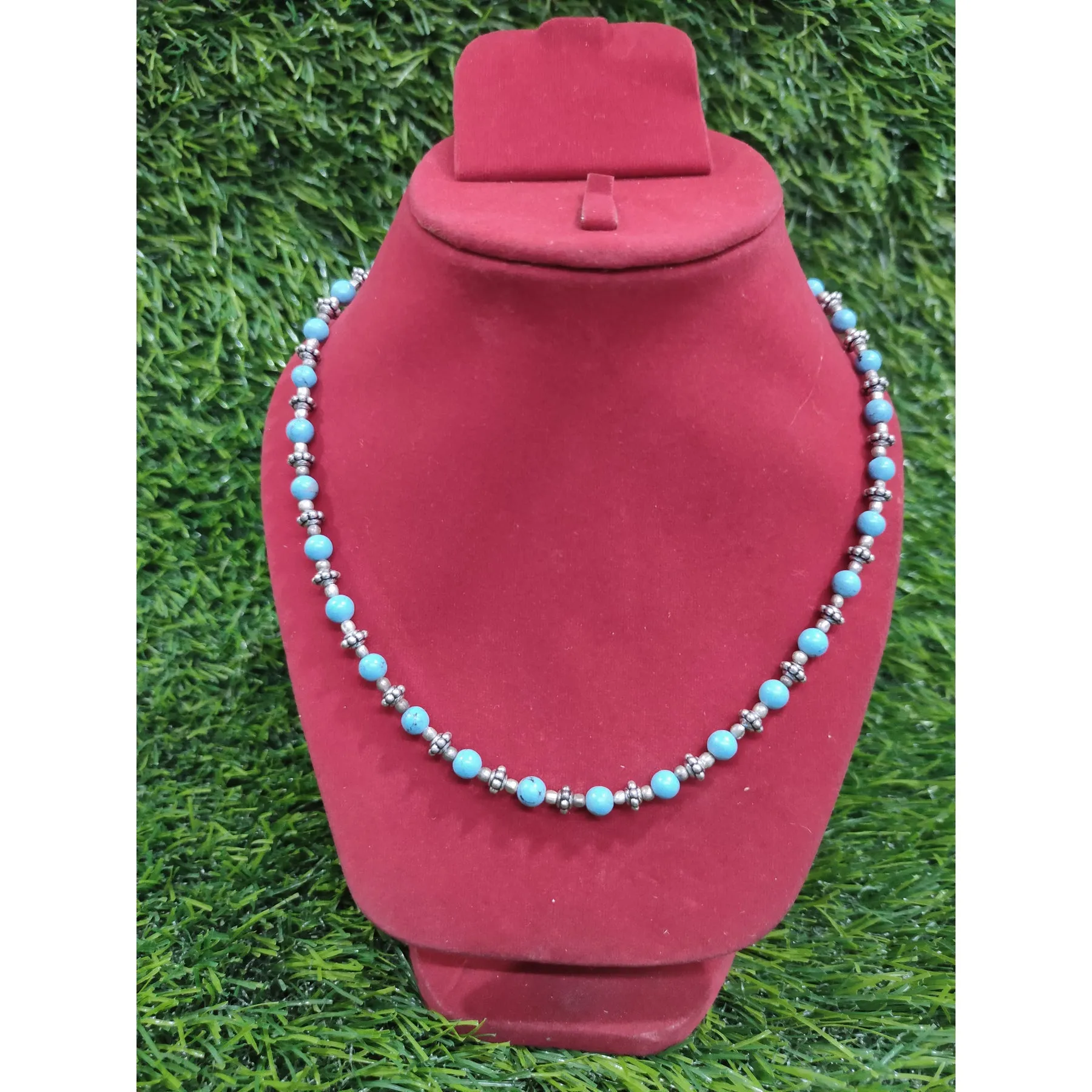 Turquoise Necklace Natural Crystal Stone AAA Quality Beads with Special Beads Fashion, Reiki Healing & Crystal Healing Jewellery