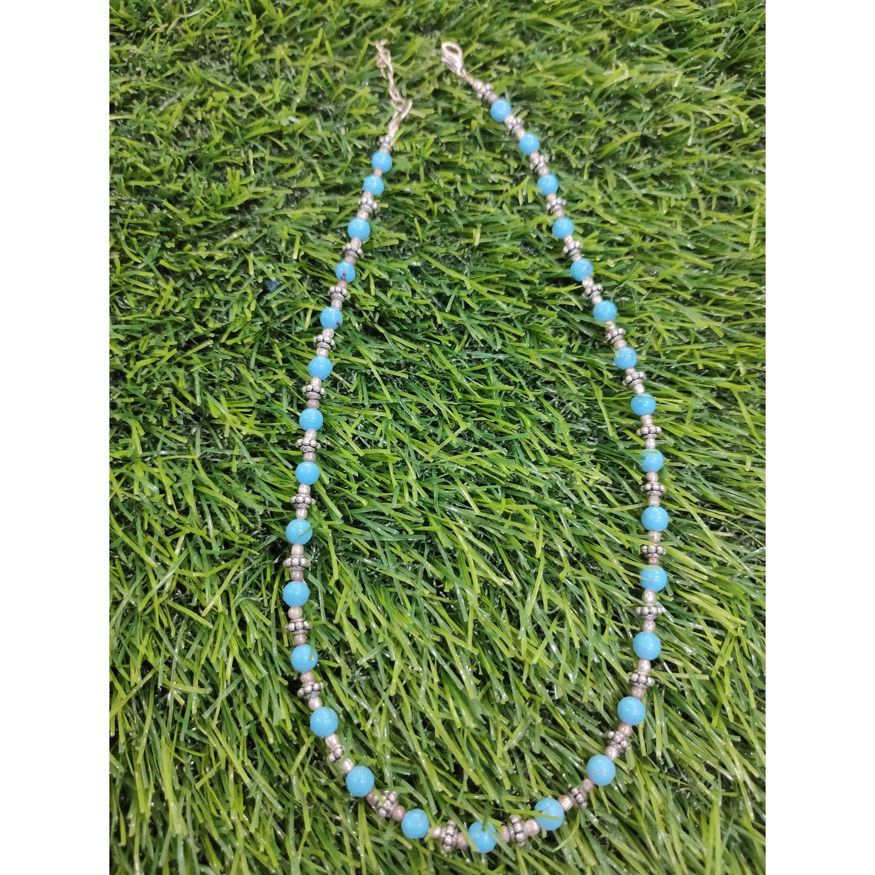 Turquoise Necklace Natural Crystal Stone AAA Quality Beads with Special Beads Fashion, Reiki Healing & Crystal Healing Jewellery