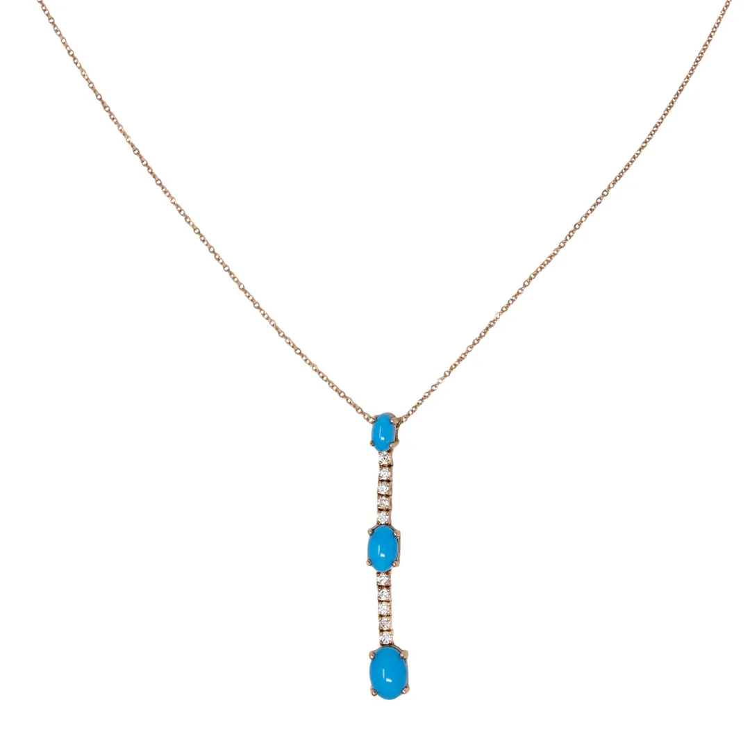 Turquoise Tonic & Rose Gold Necklace