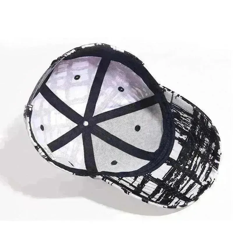 Unisex Black And White Mesh Sun Visor Hot Style Caps