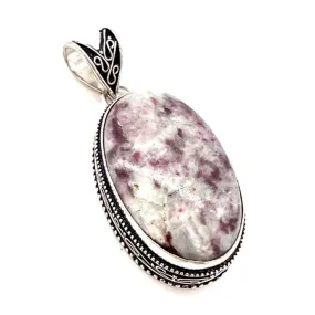 Vintage Design Pink Tourmaline  Gemstone 925 Sterling Silver Jewellery Pendant Gift for Her