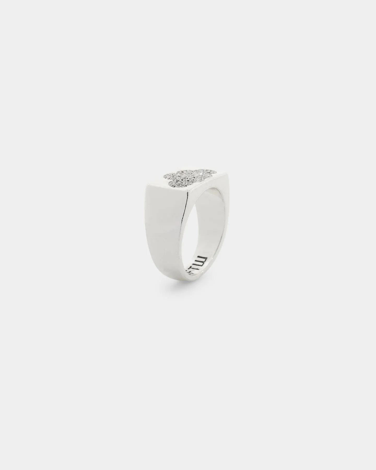 Wild For The Weekend Cloud Crystal Signet Ring (Medium) Silver