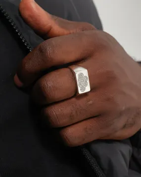 Wild For The Weekend Cloud Crystal Signet Ring (Medium) Silver