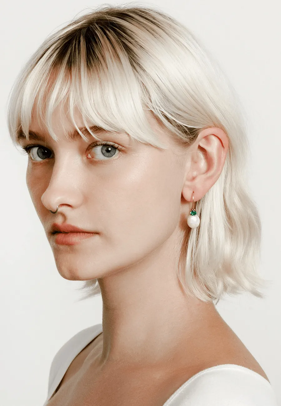 Wolf Circus Erin Earrings Gold Green