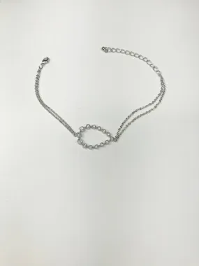 Wrapped Bracelet With Pear Center Piece