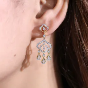 Zahara Silver Drop Earrings | 22KT Gold Vermeil